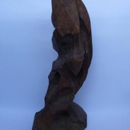 Wooden Sculpture, Woodworking, Wood Art, Woodcraft, Home Decor, Statue, Dark Color Handmade - thumbnail 3