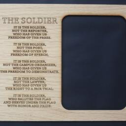 8x10 The Soldier Poem Army Custom Wood Picture Mat Insert For Frame - thumbnail 2