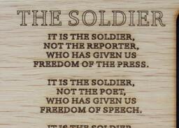 8x10 The Soldier Poem Army Custom Wood Picture Mat Insert For Frame - thumbnail 1