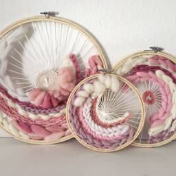 Clearance - Blossom Large Circular Hand Woven Wall Hanging - thumbnail 4