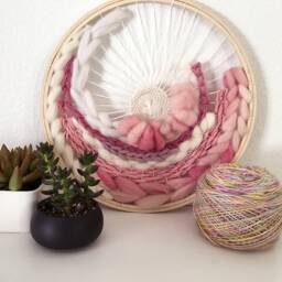 Clearance - Blossom Large Circular Hand Woven Wall Hanging - thumbnail 2