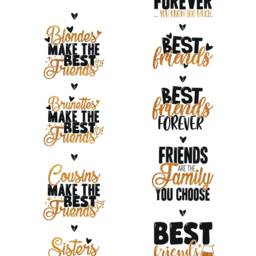 Friends Personalised Gift, Gift For Bestie, Best Print, Friend Wall Art, Birthday - thumbnail 2