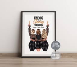 Friends Personalised Gift, Gift For Bestie, Best Print, Friend Wall Art, Birthday - thumbnail 1