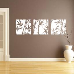 Bamboo Canvas Style Wall Sticker - Contemporary Vinyl Decal