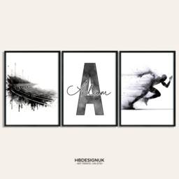 Athletics Poster Print Set - 3 Personalized Track & Field Posters - Custom Watercolour Art Painting Decor Sports Gifts Gift Artwork - thumbnail 1
