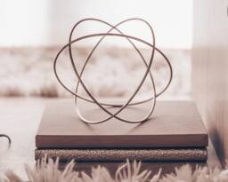 Metallic Gold Home Decor Geometric Sculpture - Living Room - thumbnail 1