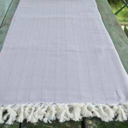 "Lilac Blanket, Bed Cover, Turkish Towel, Throw Blanket, Large Blanket, Sofa Cover, Bed Rug, 200cmx225cm, Turkish Pestemal, Throw, 79""x89" - thumbnail 4