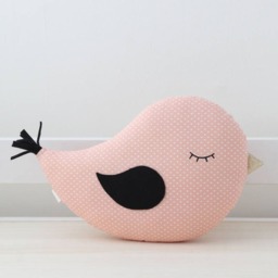 stuffed Bird Pillow For Kids ~ Peach Cushion Animal Baby Shower - thumbnail 2