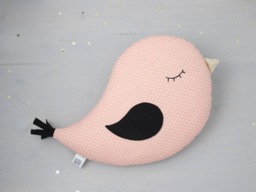 stuffed Bird Pillow For Kids ~ Peach Cushion Animal Baby Shower - thumbnail 1