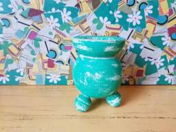 Shabby Chic Green Candle Holder - thumbnail 1