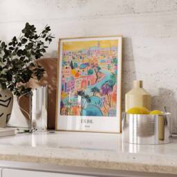 Erbil Poster, Iraq Kurdistan Poster, Middle East Ancient City Historical Exotic Travel Decor - thumbnail 2