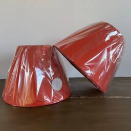 Burnt Orange Cotton Empire Lampshade, Terracotta Ceiling Light Shade - thumbnail 2