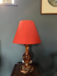 Burnt Orange Cotton Empire Lampshade, Terracotta Ceiling Light Shade - thumbnail 1
