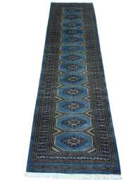 2.3x9 Gray Color Bokhara Rug - Runner Hallway Luxury Bukhara Fine Quality Woolen Afghan