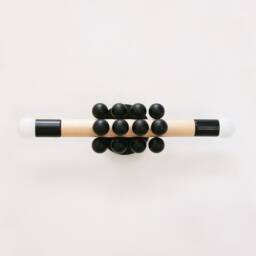 Black & Maple Eclectic Double Sconce Light Unique Wall Designer Lighting Powder Room Vanity - thumbnail 2