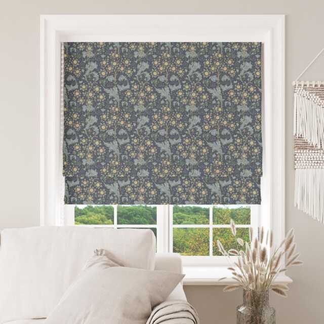 Custom Made To Measure Roman Blind Shade William Morris Orchid Bluebell Hand Crafted - image 1