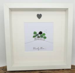 Nearly There/Home Trees - Cornish Pebble Art Picture Cookworthy Knapp - thumbnail 1