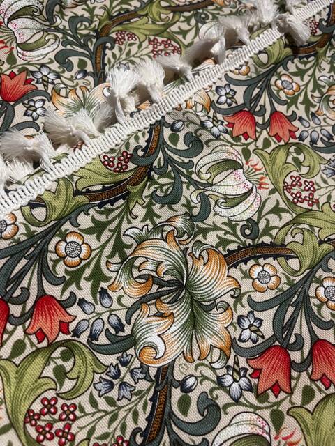 William Morris Golden Lily Tasseled Summer Throw/Mat/Blanket - image 1