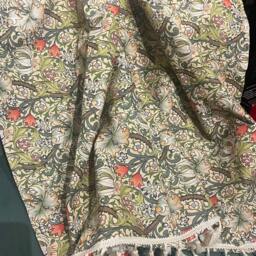 William Morris Golden Lily Tasseled Summer Throw/Mat/Blanket - thumbnail 4
