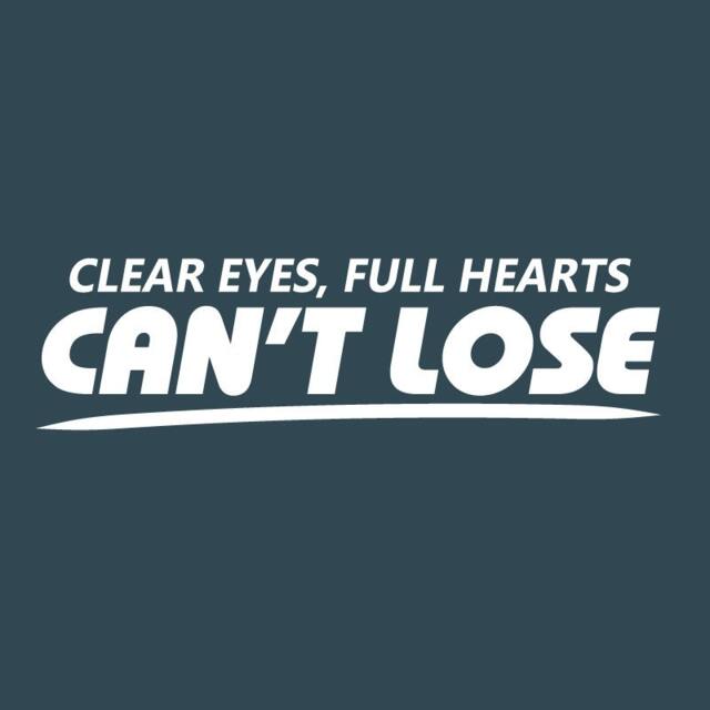 Decal Clear Eyes Full Hearts Can't Lose 03 Sports Vinyl Wall Quote Decal Sticker - image 1