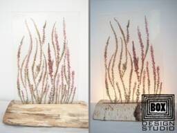 Natural Heather, Led Table Lamp Rustic, Lamps For Tables Modern Bedside Lamps, Design Ambient Lighting Contemporary Bedroom Night - thumbnail 1