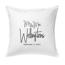 Personalized Embroidered Monogrammed Pillow Cover/Bohemian Home Decor Wedding Gift Family Monogram - thumbnail 2