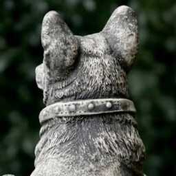 Relaxing German Dog Statue Concrete Shephard Sculpture Cement Animal Decoration Front Door Ornament Handmade Art - thumbnail 4