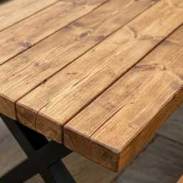 Handmade, Chunky Outdoor Table - thumbnail 2