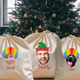 Personalised Photo Christmas Stocking, Decor, Photo Sacks, Stocking Fillers, Custom, Family Gifts, Gifts - thumbnail 3