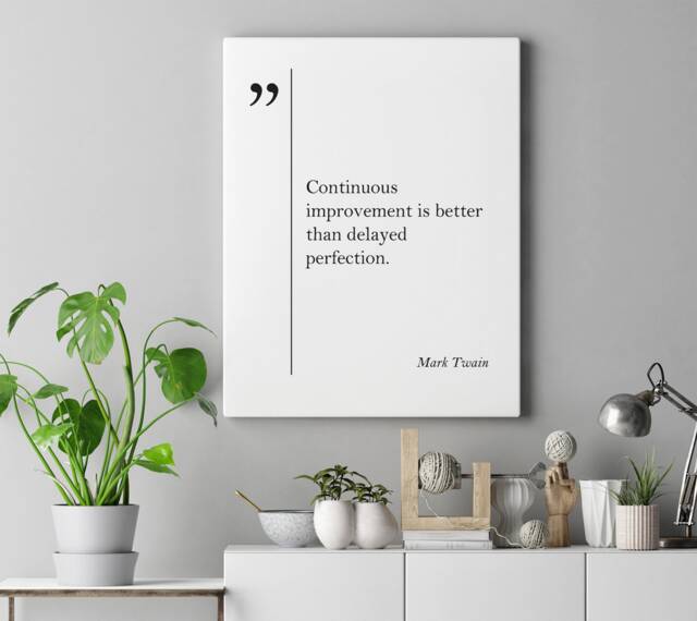 Mark Twain Quote Canvas Art Motivational Wall Poster Businessman Gift Graduation Inspirational Print - image 1