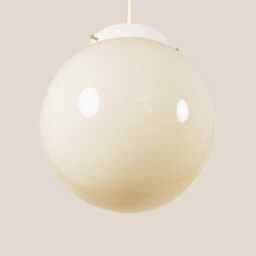 Katja Vintage Pendant Light Mcm Hanging Handcrafted Glass Lamp Retro Ceiling Fixture Yugoslavia Gold Brass - thumbnail 3