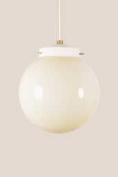 Katja Vintage Pendant Light Mcm Hanging Handcrafted Glass Lamp Retro Ceiling Fixture Yugoslavia Gold Brass - thumbnail 1
