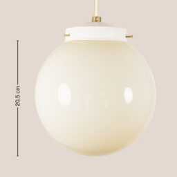 Katja Vintage Pendant Light Mcm Hanging Handcrafted Glass Lamp Retro Ceiling Fixture Yugoslavia Gold Brass - thumbnail 4