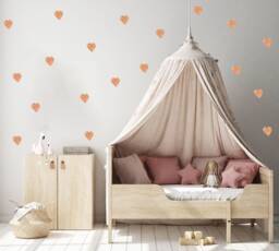 Rustic Heart Wall Stickers Boho Nursery Decor - thumbnail 1