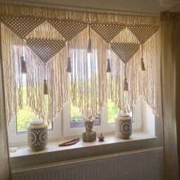 Large Macrame Wall Hanging, Queen Headboard Decor - thumbnail 3