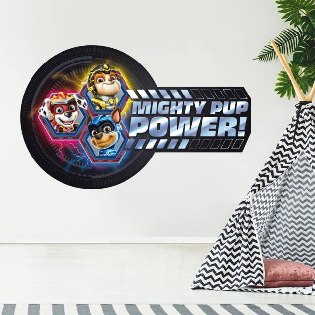 Paw Patrol Wall Sticker - The Mighty Movie Pup Power Decal - image 1
