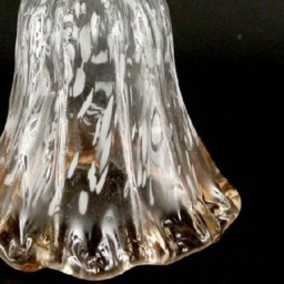 Lampshade Corrugated Cup, Replacement in Murano Glass, Crystal Color For Chandeliers Or Sconces By Venini, Maria Theresa, Mazzega, Toso
