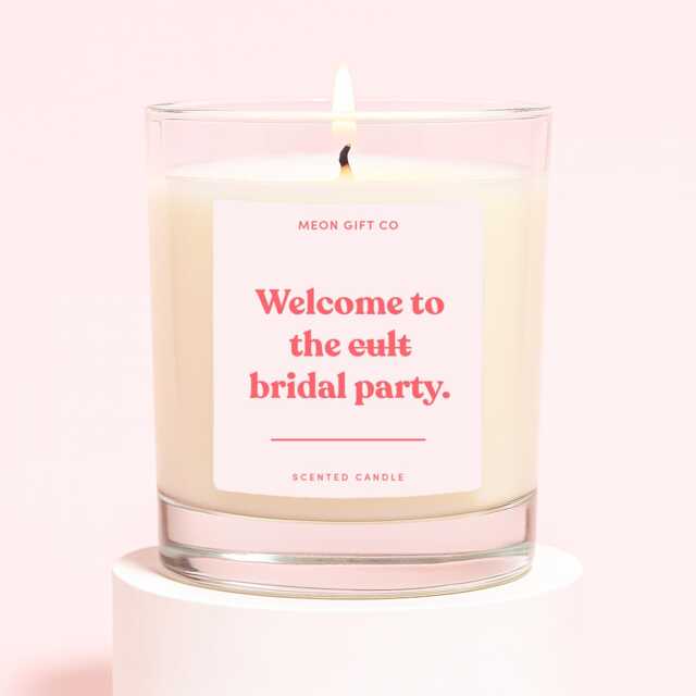 Bridesmaid Proposal Candle Sticker - Welcome To My Cult Bridal Party - image 1