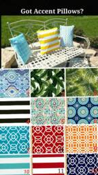 "Outdoor Accent Pillows Rainbow Stripes, Lattice, Floral, Geometric, Abstract Colorful Variety - 20""L X 12" - thumbnail 1
