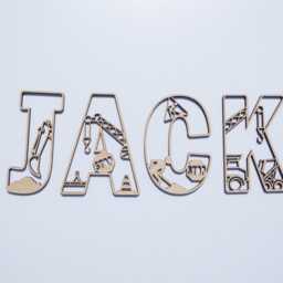 Construction Themed Wooden Letters Name Decoration - Personalised Sign Children's Bedroom Playroom Wall Art Crane Digger Truck - thumbnail 2