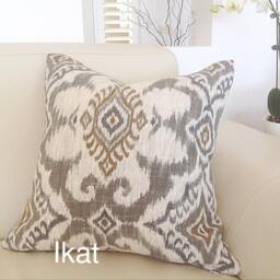 Linen Coastal Cushion Cover Nautical Stripe, Ikat Design - thumbnail 2