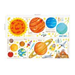 Decowall Solar System Wall Art Prints - Space Planet Rocket Stickers For Kids Bedroom Nursery Or Playroom Decor - Sg2-1501N - thumbnail 4