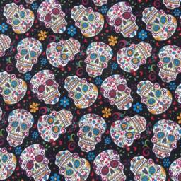 Great Scatter Cushions Handmade From Day Of The Dead Candy Sugar Skull Fabric, Cover Fits 18 - thumbnail 2