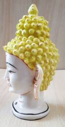 Buddha Head Statue Hand Carved Feng Sui Tibetan - thumbnail 2