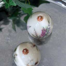 Floral Easter Egg Candle Spring Holiday Decor - Decorations Gift - thumbnail 2