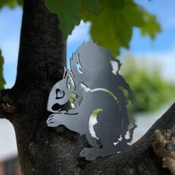 Metal Squirrel For The Trees in Your Garden - With Spike , Gift, Mothers Day Gifts, Topper - thumbnail 2