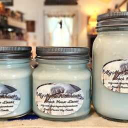 Beach House Linens Soy Candle Fresh Coastal Scent, Handmade in Maine - thumbnail 2