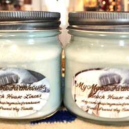 Beach House Linens Soy Candle Fresh Coastal Scent, Handmade in Maine - thumbnail 4