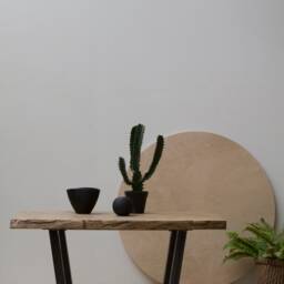 Konk ??? Waney-B??rd Coffee Table Bespoke Sizes Available Industrial Oak & Steel Live Edge Side - thumbnail 2