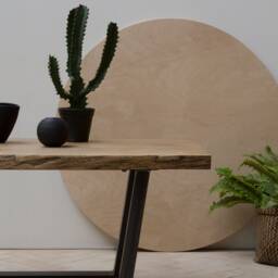 Konk ??? Waney-B??rd Coffee Table Bespoke Sizes Available Industrial Oak & Steel Live Edge Side - thumbnail 3